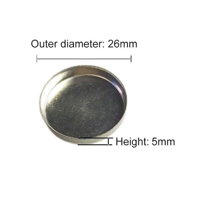 30 Pieces Empty Round Metal Tin Palette Pans Round Metal Pans Cosmetic Eyeshadow Pans for Eyeshadow Palette for Magnetic Makeup Palette, 26mm Diameter 5mm Height-FemmiqueWomen