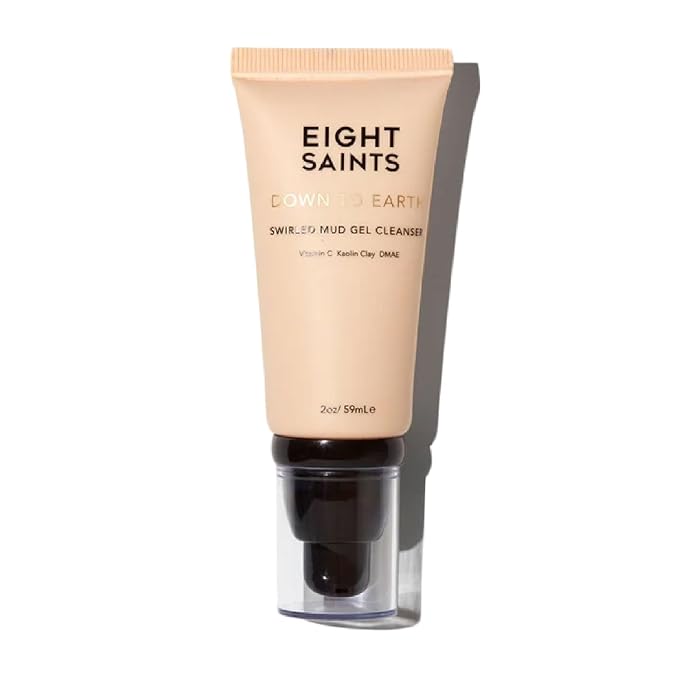 Eight Saints Down To Earth Mud Gel Face Wash, Natural and Organic, Gentle and Effective Daily Anti Aging Facial Cleanser, Makeup Remover, Nourishing and Hydrating Face Cleanser-FemmiqueWomen