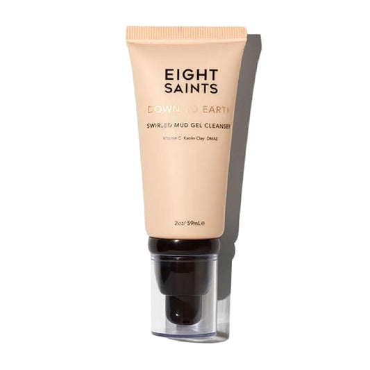 Eight Saints Down To Earth Mud Gel Face Wash, Natural and Organic, Gentle and Effective Daily Anti Aging Facial Cleanser, Makeup Remover, Nourishing and Hydrating Face Cleanser-FemmiqueWomen
