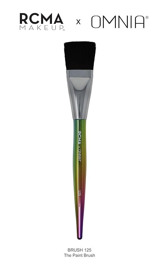 RCMA Makeup x Omnia Professional Makeup Brush 5pc Set, Premium Synthetic Fiber, Iridescent Acrylic Handle, Face Powders, Complexion and Foundation Blending Application Brush set.-FemmiqueWomen