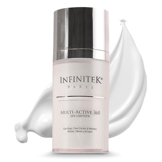Infinitek Paris Multi-Active Collagen Eye Cream & Retinol Serum Eye Contour - Anti Aging Eye Cream for Wrinkles, Under Eye Treatment for Dark Circles and Under Eye Wrinckle Repair. 0.50 Fl Oz-FemmiqueWomen
