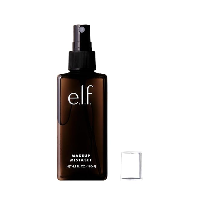 e.l.f. Makeup Mist & Set, Hydrating Setting Spray For Setting & Reviving Makeup, Soothes & Hydrates Skin, Infused With Vitamin A, Vegan & Cruelty-free, 4.05 Fl Oz (120 ml)-FemmiqueWomen