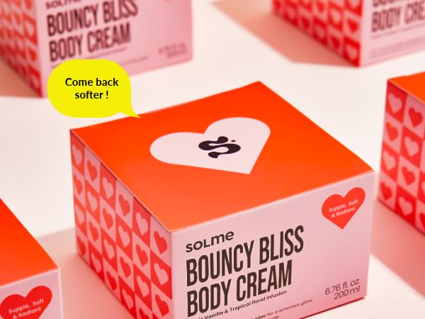 SOLME Brazilian Bum Bum Body Lotion Bouncy Bliss | Skin Tightening Body Butter with Coconut & Jojoba Oil, Collagen & Avocado Extract | Glowing Skin | Peach Vanilla Scent | K-Beauty, 6.76 fl. oz.-FemmiqueWomen