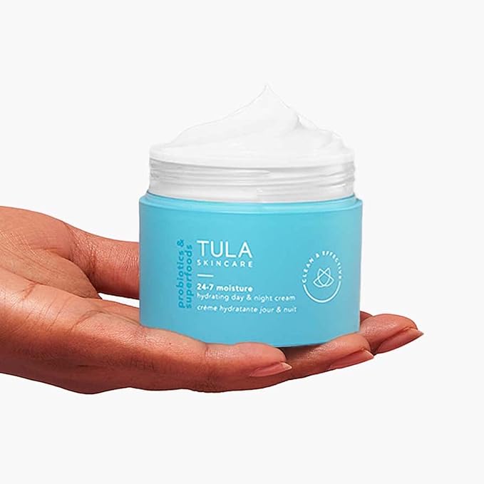 TULA Skin Care 24-7 Hydrating Day & Night Cream - Supersize, Anti-Aging Moisturizer for Face, Contains Watermelon & Blueberry Extract, 3.4 oz.-FemmiqueWomen