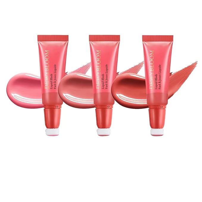 3 Color Blush Beauty Wand, Soft Matte Lightweight With Cushion Applicator Creamy Natural Shimmer Blendable Face Blush. (103# Rosa-Cool Pink+104# Cheery-Dark Rose+105# Ardour -Terracotta)-FemmiqueWomen