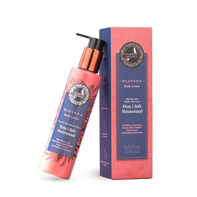 A. Modernica Blavana Body Lotion | Ayurvedic-Based Moisturizer for Dry, Aging Skin | Enriched with Black Gram, Manjistha, Almond Oil & Sesame Seed Oil | Lightweight & Fast-Absorbing | 6.25 fl oz-FemmiqueWomen