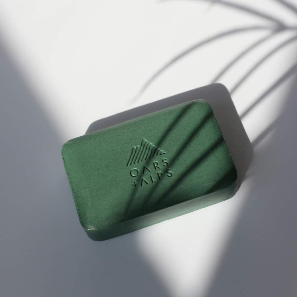Oars + Alps Peppermint Charcoal Exfoliating Men's Bar Soap, Dermatologist Tested and Made with Clean Ingredients, Travel Size, 1 Pack, 6 Oz-FemmiqueWomen