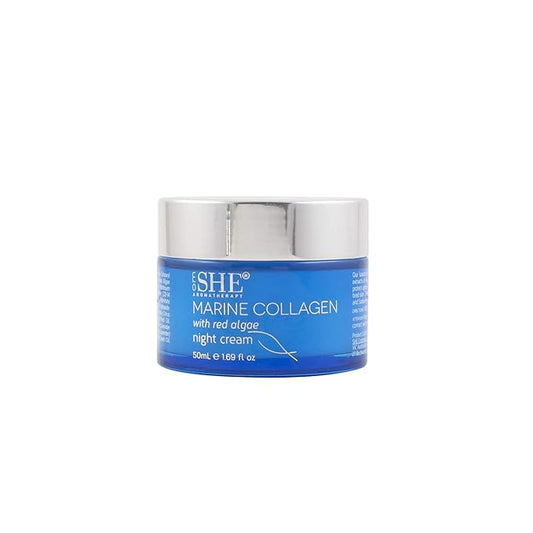 Om She Aromatherapy Marine Collagen with Red Algae Night Cream-FemmiqueWomen