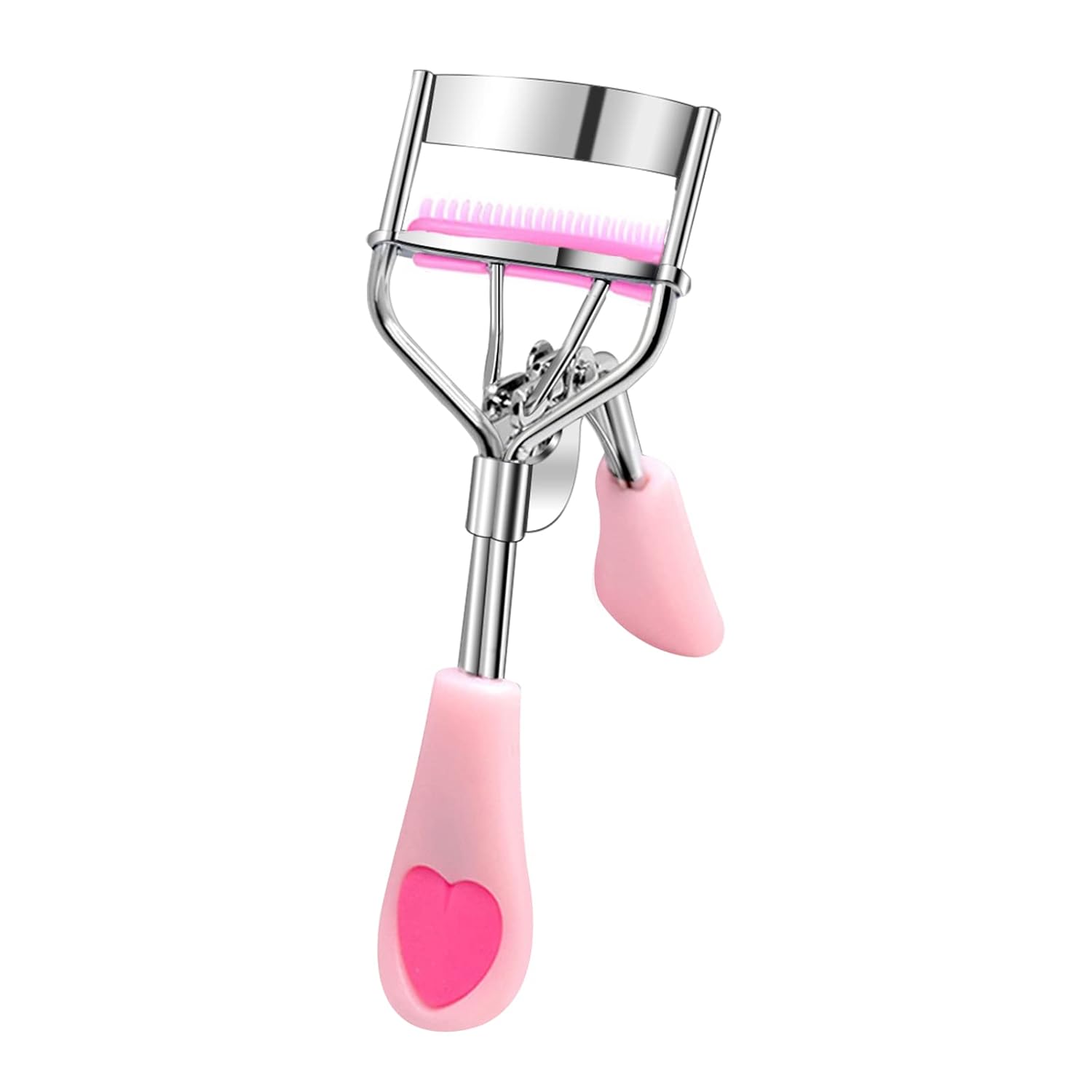 Eyelash Curler Stainless Steel with Brush Mascara Muffle False Eyelashes Accessory Best Professional Tool for Lashes Curls Pinkiou-FemmiqueWomen