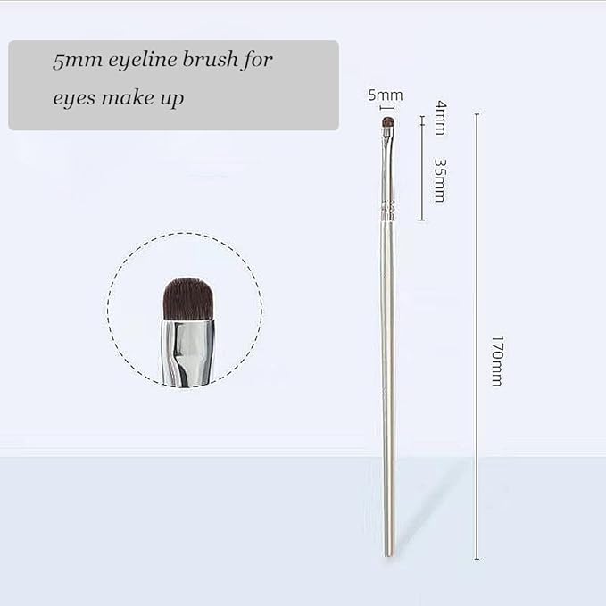 Mini Smudge Brush for Eyeliner,2 PCS Small Smudge Brush for Precision Eyeshadow and Eyeliner,Eyeliner Brush for Powder Gel Cream Liquid Concealer,Eye Makeup Brush Set-FemmiqueWomen