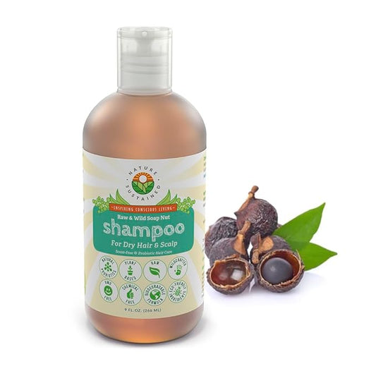 Natural Shampoo for Dry Hair & Scalp - Organic, Raw & Wildcrafted w/Probiotics, Hypoallergenic, Hydrating Shampoo - 9 Oz-FemmiqueWomen