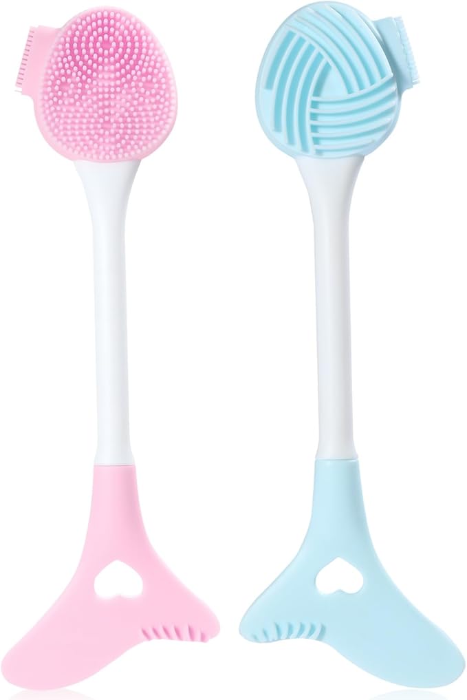 2 Packs Silicone Face Scrubber Exfoliator, Face Mask Brush Applicator, Facial Cleansing Brush, Pore Cleaning Brush, Pore Scrubber for Face-FemmiqueWomen
