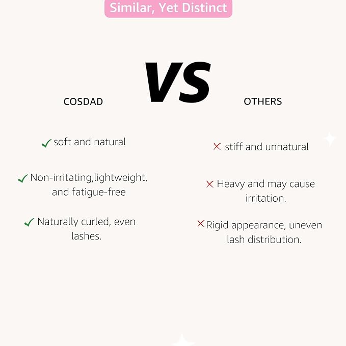 Cat Eye False Eyelashes – Natural Look, Wispy & Lightweight Glue-On Lashes, Reusable Fake Eyelashes for Everyday & Party Makeup (10 Pairs)-FemmiqueWomen