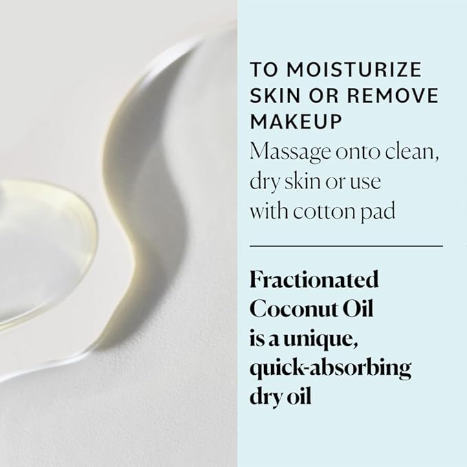 Sky Organics Fractionated Coconut Oil, Hydrating Dry Oil for Moisture, Massage and Makeup Removal, Suitable for All Skin Types, 100% Pure and Cold Pressed Multipurpose Body and Face Oil, 8 fl. Oz-FemmiqueWomen
