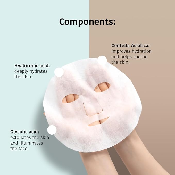 IROHA NATURE Glycolic Acid Peeling Face Mask (Pack of 5) | Skin Perfecting for a Radiant & Smooth Look | Instant Regeneration in Just 15 Minutes | Clean Beauty | 100% Vegan-FemmiqueWomen