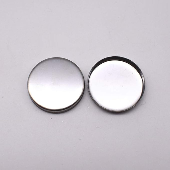 30 Pieces Empty Round Metal Tin Palette Pans Round Metal Pans Cosmetic Eyeshadow Pans for Eyeshadow Palette for Magnetic Makeup Palette, 26mm Diameter 5mm Height-FemmiqueWomen