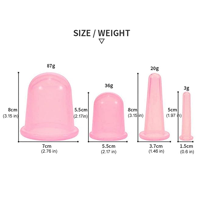 14PCS Facial Cupping for Massage - Face Cupping Set, Vacuum Suction Cups for Neck Body Beauty Anti Cellulite Cup Therapy and Cellulite Massager-FemmiqueWomen