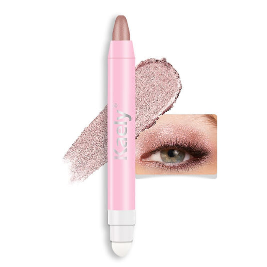 1Pcs Mauve taupe Shimmer Cream Eye Shadow Brightener Sticks for Eyes Waterproof Pigmented, Double Ended Cream Eyeshadow Stick Pencil Pen with Applicator, Eye Shadow Palette Highlighter Makeup 36-FemmiqueWomen