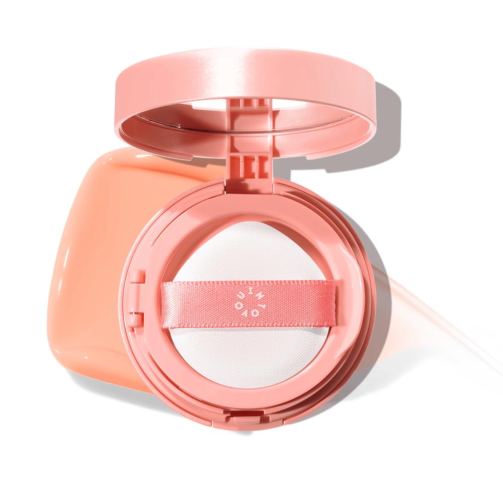 INTO YOU Cream Blush Air Cushion for Cheeks Eyes, Moisturizing, Lightweight, Dewy Finish Face Makeup, Long Wearing, Buildable, Blendable, Pigmented Liquid Blush, for All Skin Tones, Cheeky Melon-FemmiqueWomen