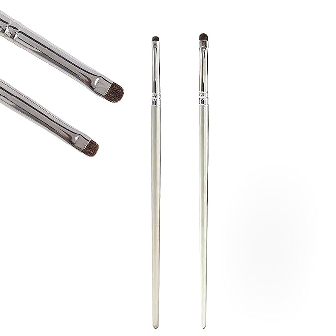 Mini Smudge Brush for Eyeliner,2 PCS Small Smudge Brush for Precision Eyeshadow and Eyeliner,Eyeliner Brush for Powder Gel Cream Liquid Concealer,Eye Makeup Brush Set-FemmiqueWomen