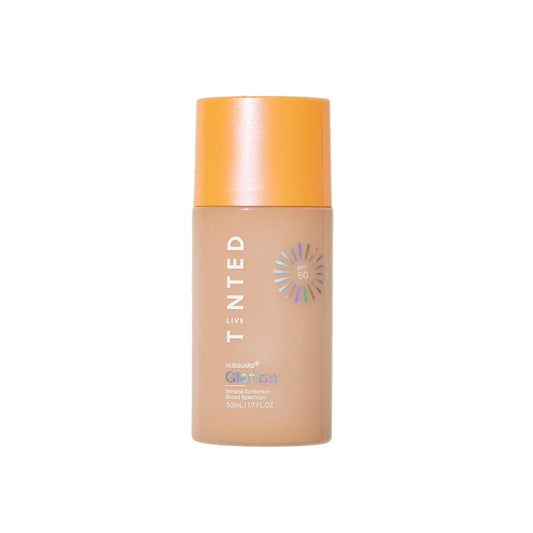 Live Tinted Hueguard Glotion Mineral Tinted Sunscreen For Face SPF 50 – Lightweight Fragrance-Free Sunscreen – Hydrating & Brightening – Clean & Vegan Primer With SPF - Medium Deep .5 FL Oz-FemmiqueWomen