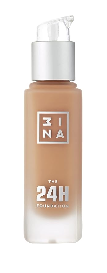 3INA The 24H Foundation 618-24H Long-Wearing Formula - Medium To High Buildable Coverage - Smooth Matte Finish - Expanded Shade Selection - Waterproof, Cruelty Free, Vegan Makeup - 1.01 Oz-FemmiqueWomen