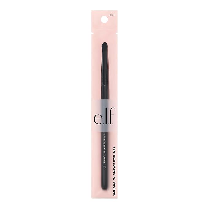e.l.f. Smudge 'N Smoke Eyeliner Brush, Multi-Use Eyeshadow & Eyeliner Brush For Creating A Perfect Smoky Eye, Vegan & Cruelty-Free-FemmiqueWomen