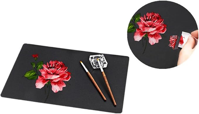 10Sheets Plastic Nail Art Palette Nail Painting Board Nail Drawing Board Nail Painting Mixed Color Palettes Paint Mixing Palette for Nail-Art Beauty Salon Color Cream Mixing, Black-FemmiqueWomen