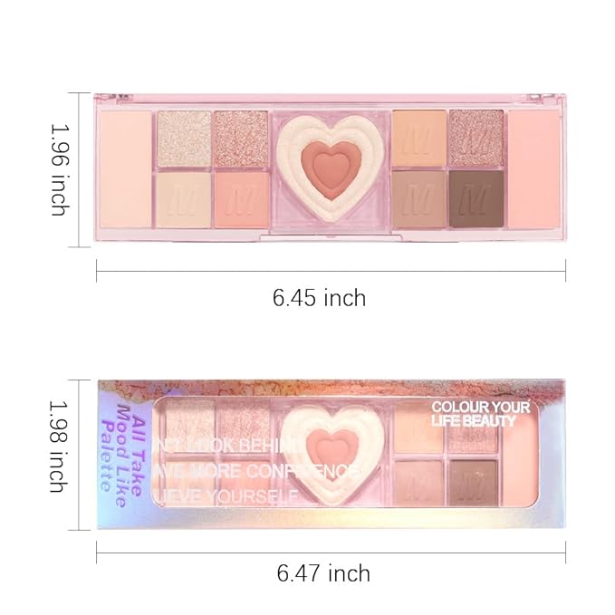 12 Colors Nude White Orange Matte Shimmer Eyeshadow Palette for Eye Makeup,High Pigmented Brown Eye Shadow Primers Powder Palet de sombras de ojos-FemmiqueWomen