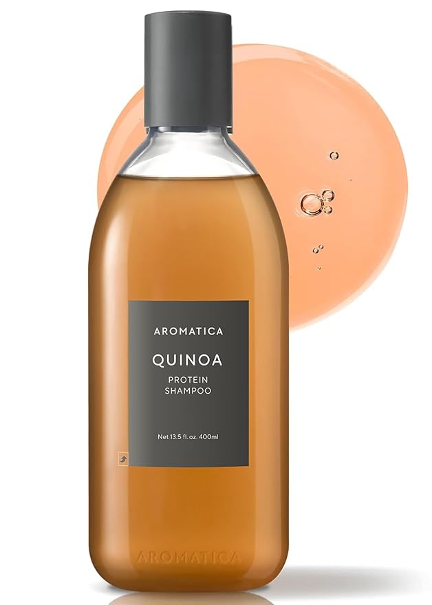 AROMATICA Quinoa Protein Shampoo 13.53 oz / 400ml – Provides Protein and Nourishment to Extremely Damaged Hair- Free from Sulfate, Silicone-FemmiqueWomen