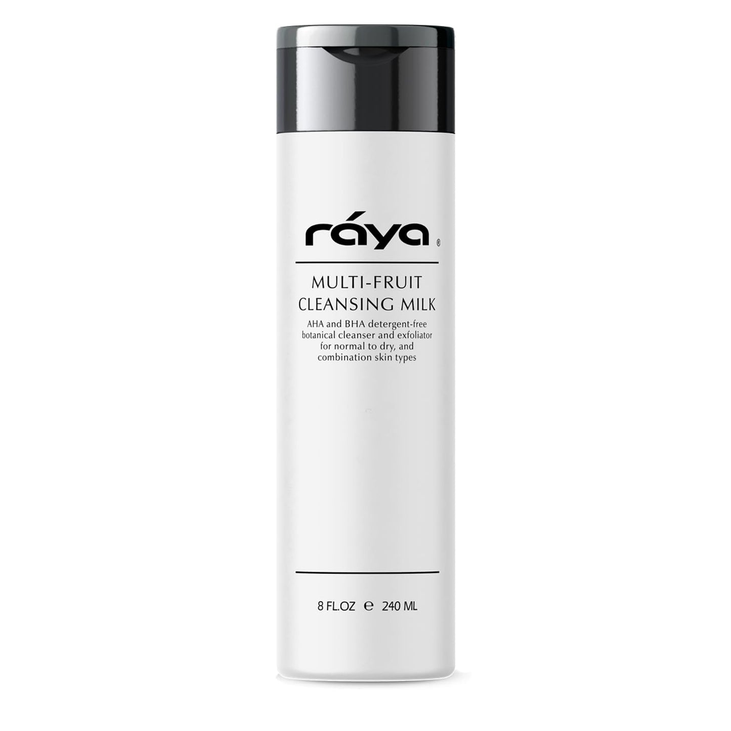 Raya Multi-Fruit Facial Cleansing Milk with AHA and BHA 8 oz (G-154) | Exfoliating Soap-Free Cleanser and Make-Up Remover for Dry and Combo Skin | Made with Multi-Fruit Alpha and Beta Hydroxy Acids-FemmiqueWomen