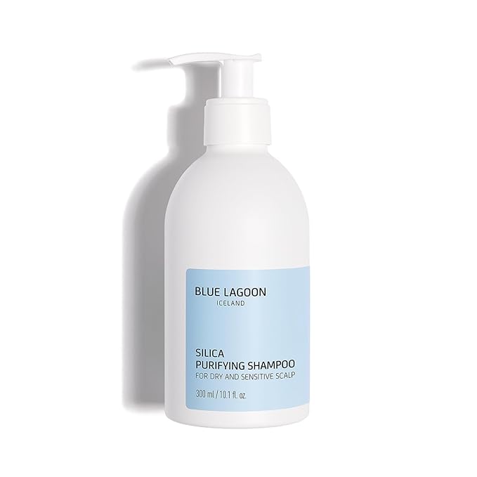 Blue Lagoon Skincare Silica Purifying Shampoo – Anti Dandruff Shampoo & Psoriasis Treatment for Skin – Mineral Salts, Silica, Soothing, Fragrance-Free, 300ML-FemmiqueWomen