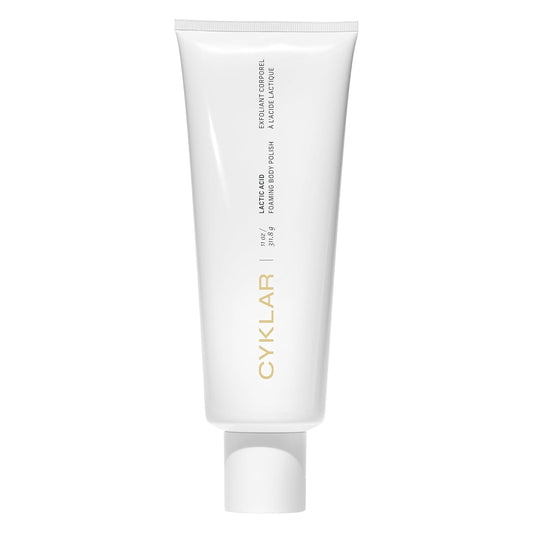 Lactic Acid Foaming Body Polish – Exfoliating Body Wash with Chemical & Physical Smoothers – Includes Glycerin Hydration, Mandelic Acid & Volcanic Pumice. Fragrance-Free, 11 fl oz-FemmiqueWomen