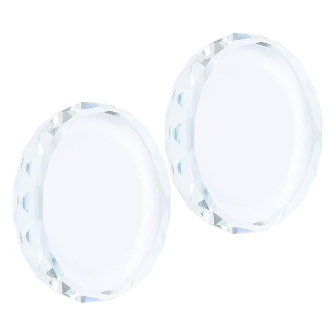 2Pcs Nail Art Palettes, Manicures DIY Color Mixing Toning Glass False Eyelash Glue Hold Tools Beauty Makeup Glass Pallet-FemmiqueWomen