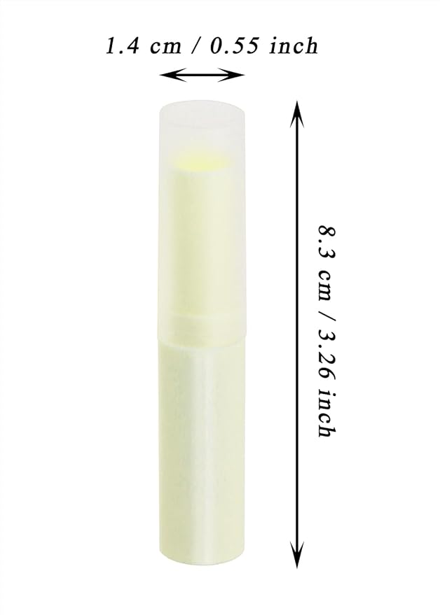 0.14oz Empty Flavored Lip Balm Container Tubes Plastic Homemade Moisturizing Lip Stick with Caps Bulk Fit for Women Adult DIY Making Supplies, 25 Count (Beige)-FemmiqueWomen