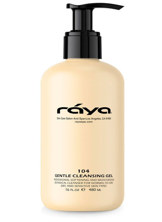 Raya Gentle Facial Cleansing Gel 16 oz (104) | Softening and Moisturizing Botanical Cleanser for Dry and Sensitive Skin| Helps Hydrate Smooth Complexion-FemmiqueWomen