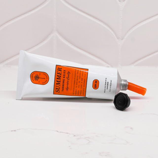 Summer Gelée Tanning Gel – SPF 30 Luxury Sun Tan Accelerator – Hydrating & Anti-Aging Formula with UVA/UVB Protection – Lightweight, Silky Gel for a Radiant, Sun-Kissed Glow – 3.12 FL OZ – USA Made-FemmiqueWomen