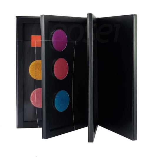 3-Layer Book Shaped Magnetic Eyeshadow Palette Large Empty Makeup Storage Box-FemmiqueWomen