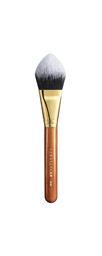 Desert Oak Series BloomFluff Powder Brush - 45mm Giant Heart-Shaped Face Brush for Setting Powder & Bronzer, Luxury Bubinga Handle (CM 196)-FemmiqueWomen