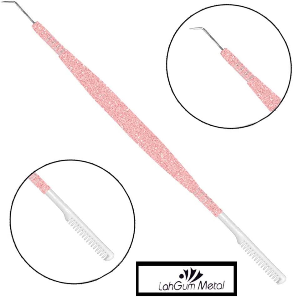 Separation Eye lash Separator Tool Lash Lift Tools and Tint Kit Professional Lifting - Lashes Separater Perm Extension Separating Comb Tinting Lifter Eyelashes Seperator Supplies Steel Pink Shine-FemmiqueWomen
