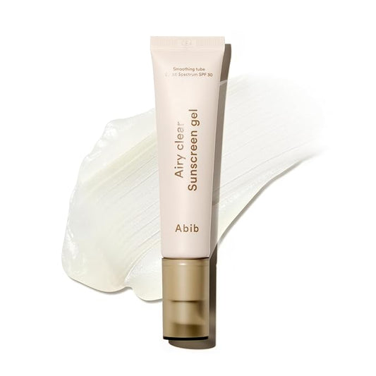 Abib Airy Clear Sunscreen Gel SPF30 1.01 fl.oz / 30 g (Semi- matte) | Korean Suncreen, Suncare, Sunblock, No White cast, Reef Safe, Primer poreless-FemmiqueWomen