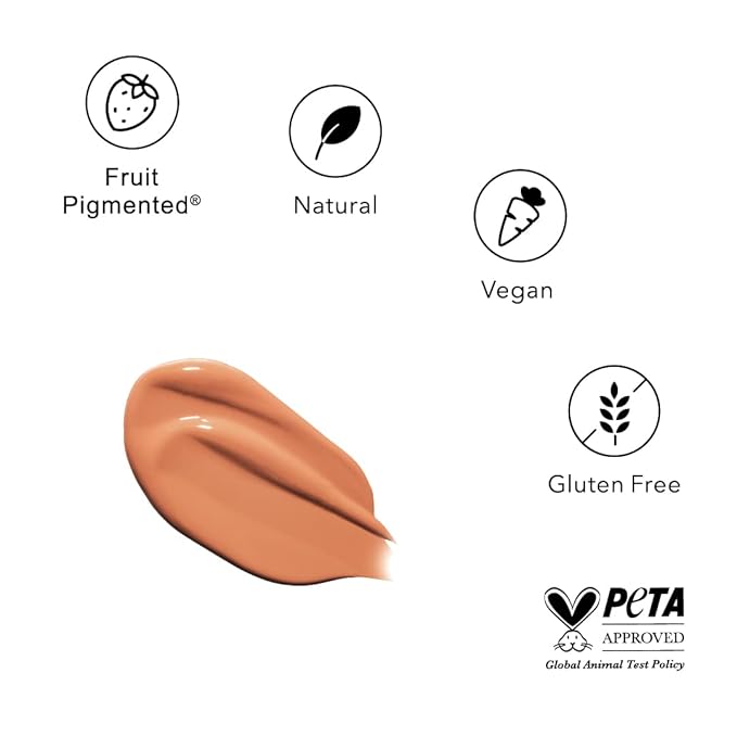 100% PURE Healthy Foundation Full Face Coverage Makeup, Liquid Matte Finish with Anti-Aging Benefits - Vegan Gorgeous Fruit Pigmented Toffee Color (Tan with Neutral Undertone) - 1 Fl Oz-FemmiqueWomen