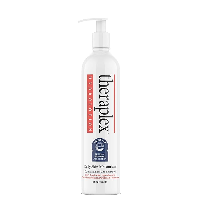 Theraplex Hydro Lotion (8 oz) - No Parabens or Preservatives, Noncomedogenic, and Hypoallergenic, Fragrance-Free, Dermatologist recommended - National Eczema Association Seal of Approval-FemmiqueWomen