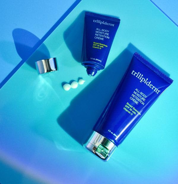 Trilipiderm 3 x All-Body Moisture Retention Creme 3x and All-Body Moisture Retention with Spf 30 Broad Spectrum 3oz size Travel Size 6-pack Sets - Air Travel, Gift, Purses, Gym Bag Lotion-FemmiqueWomen