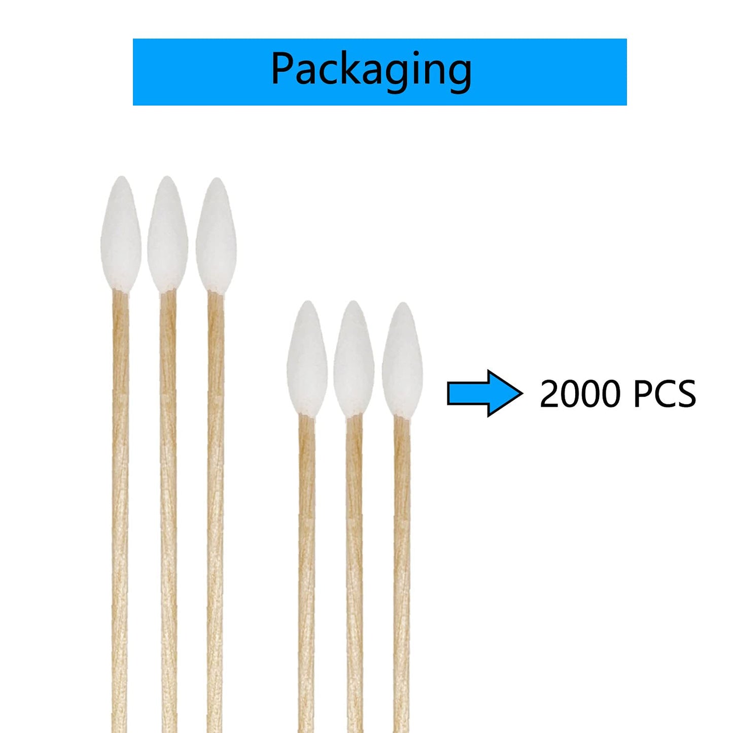 2000pcs Precision Cotton Swabs with 6'' Long Sticks for Gun Cleaning, Makeup or Pets-FemmiqueWomen