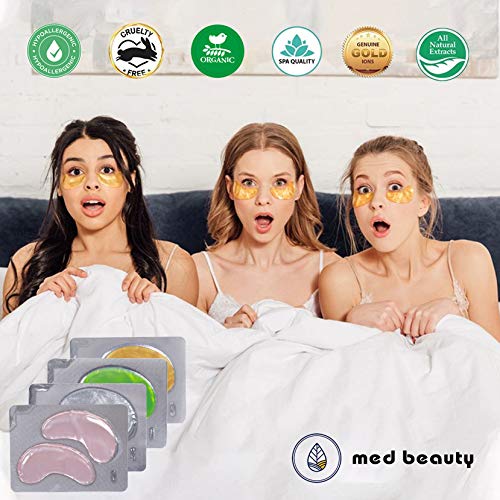 24K Gold Under Eye Patches Eye Masks For Dark Circles And Puffiness with anti-aging effect 20 pairs 40 pcs [medbeauty]-FemmiqueWomen