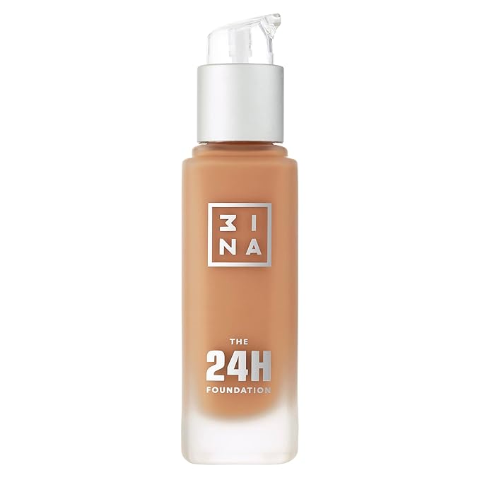 3INA The 24H Foundation 654-24H Long-Wearing Formula - Medium To High Buildable Coverage - Smooth Matte Finish - Expanded Shade Selection - Waterproof, Cruelty Free, Vegan Makeup - 1.01 Oz-FemmiqueWomen