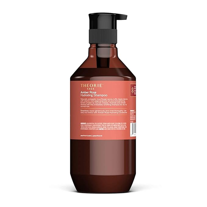 Theorie Amber Rose Hydrating Shampoo- Refresh & Hydrate, Irresistible Scent of Rose, Jasmine & Amber, Suited for All Hair Types-Color & Keratin Treated Hair, 400ML-FemmiqueWomen