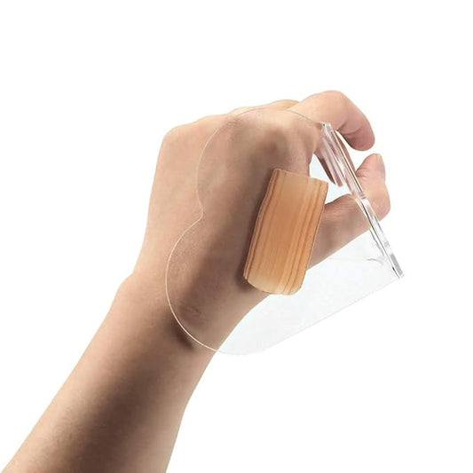 2pcs Heart-shaped Clear Acrylic Nail Art Display Cosmetic Makeup Palette Spatula Tool Best for Nail Art Eye Shadow Eyelash Beauty Accessories-FemmiqueWomen