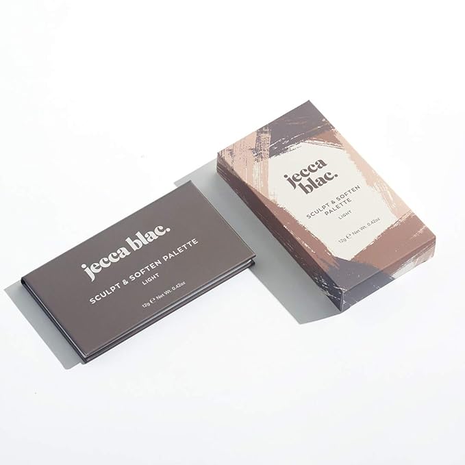 Jecca Blac Sculpt and Soften Contour Palette, Creamy Formula with Natural Finish, Medium Coverage, Gender Neutral and LGBTIQA+ Inclusive Make Up, Light, 12g-FemmiqueWomen